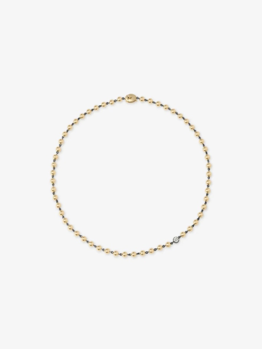 NWT JESSICA MCCORMACK Ball n Chain Yellow Gold Diamond 16" Necklace $33,500